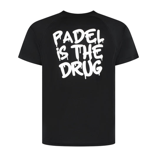 T-shirt Zwart | Dry Fit Edition | Padel Is The Drug