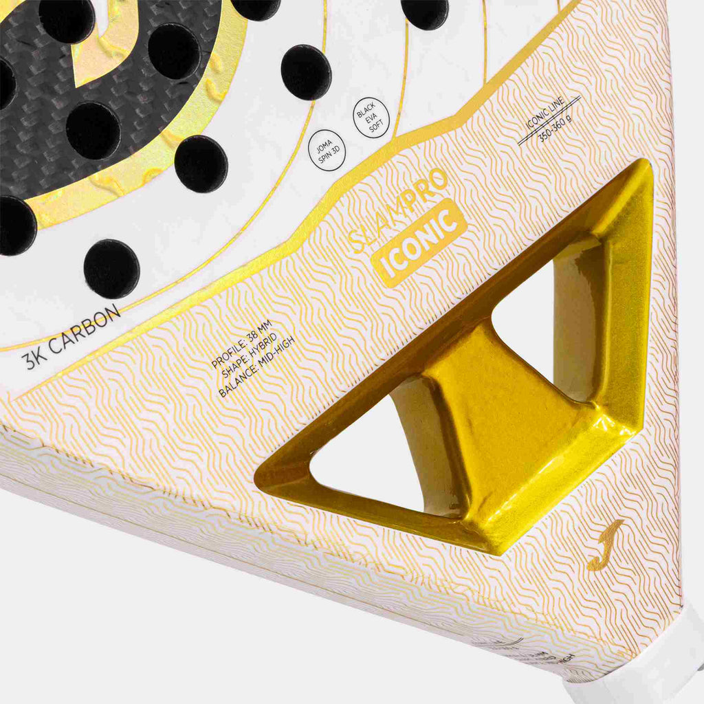 Joma Padel racket Slam Pro Iconic white gold 2026