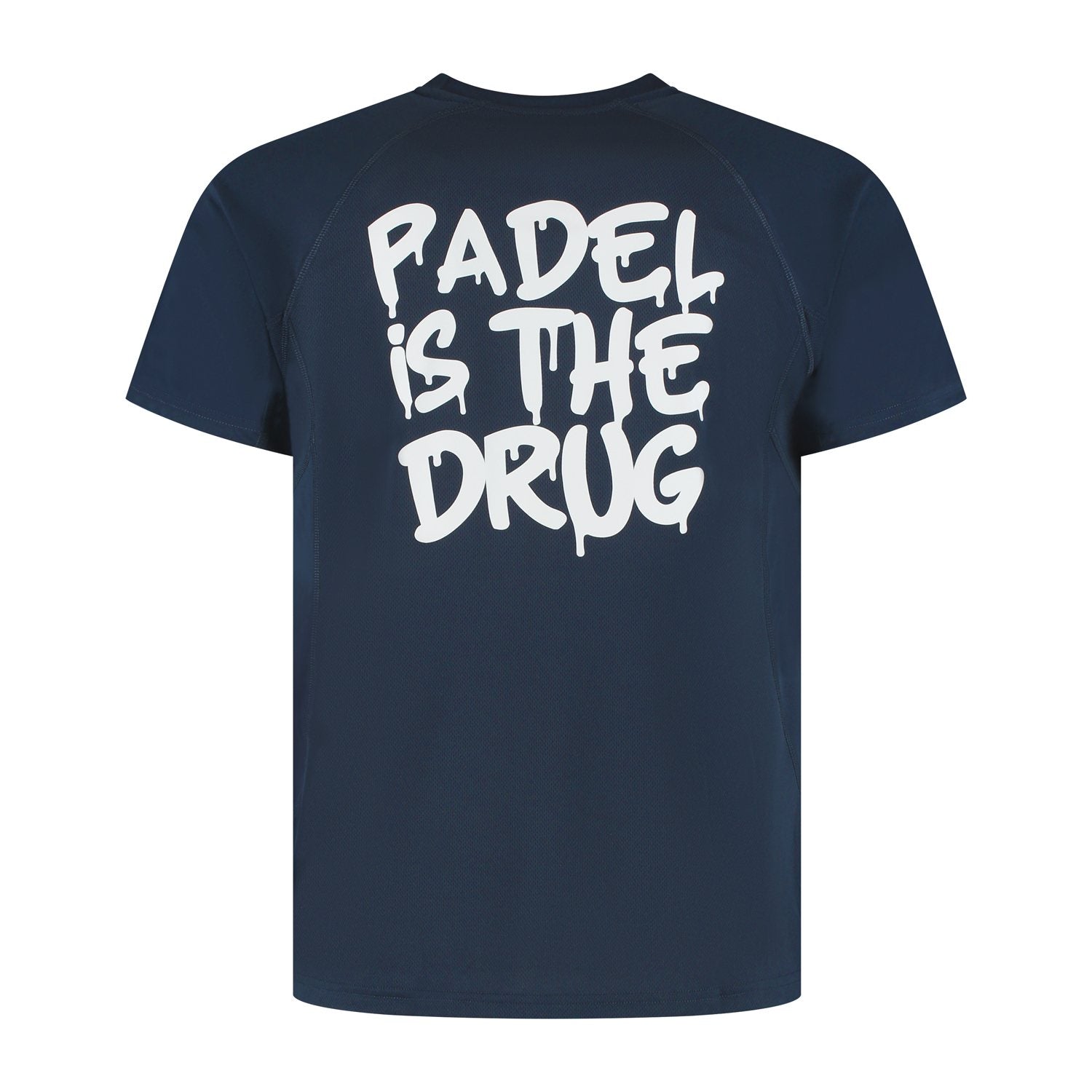 T-shirt Donkerblauw | Dry Fit Edition | Padel Is The Drug