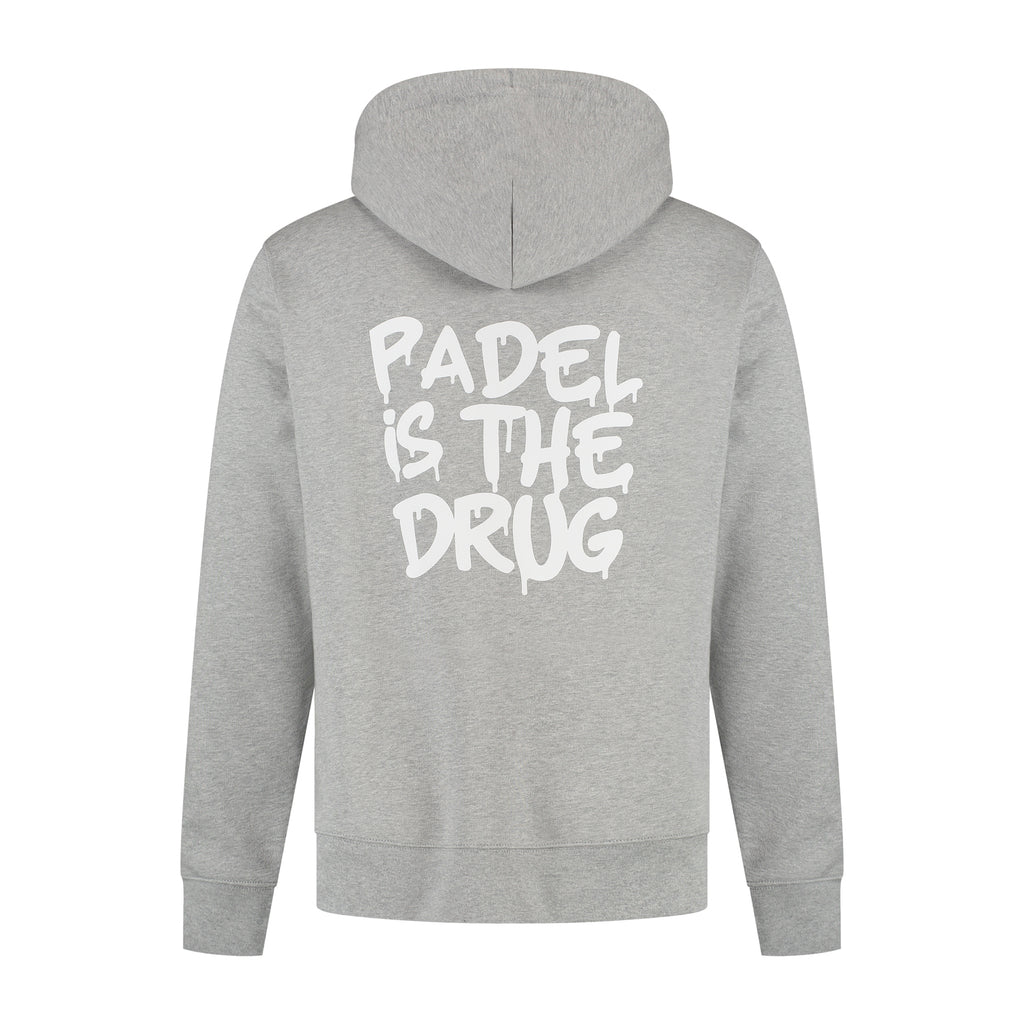 Hoodie Grijs | Padel Is The Drug | Oude Collectie