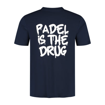 T-shirt  | Blauw | Padel Is The Drug
