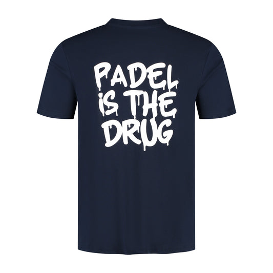 T-shirt  | Blauw | Padel Is The Drug