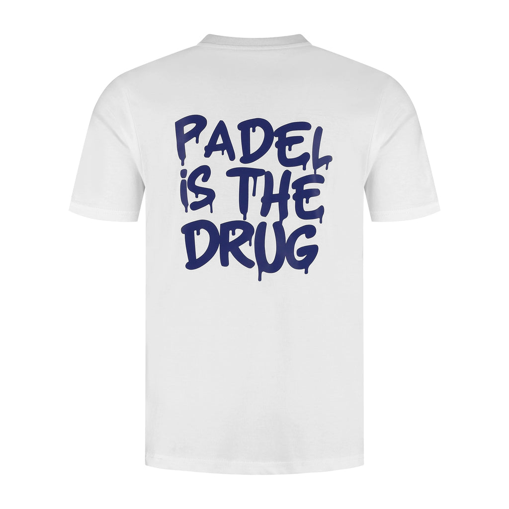 T-shirt Wit | Katoen | Padel Is The Drug